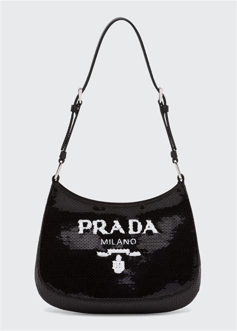 prada paillettes bag|Black Prada Re.